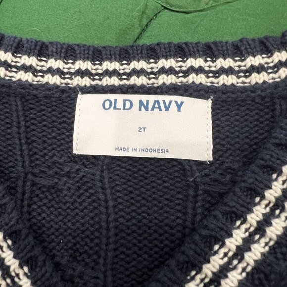 Old Navy 2T Chunky Navy Cardigan - Picture 3 of 5